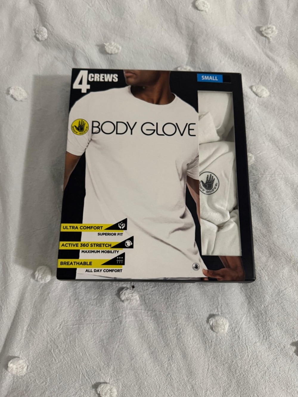 Body Glove White 4-Pack Men’s Crew T-Shirts